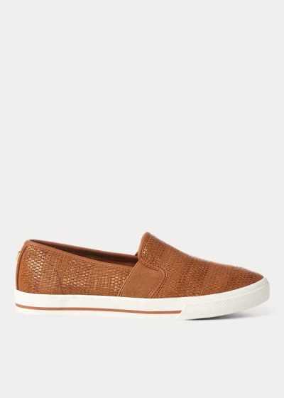 Tenis Ralph Lauren Jinny Woven Slip-On Mulher 91562-LUAC